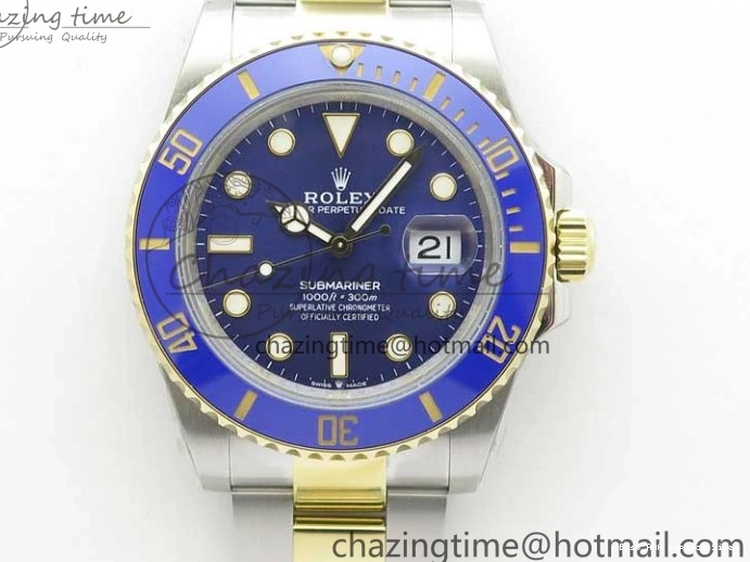 AAA Replica Watches HighQuality Edition Bracelet YG YG 2574 on Best Dial 41mm LB Blue SS Maker SS BP 126613 Submariner 0106